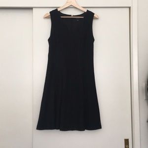 Black v-neck dress